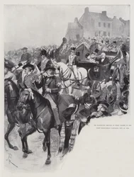 Mr Gladstone driving to West Calder on his First Midlothian Campaign, 27 November 1879